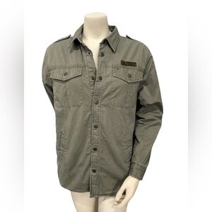 Tommy Hilfiger Women’s Military Field Jacket Olive Green XL 20 Quilted Lined